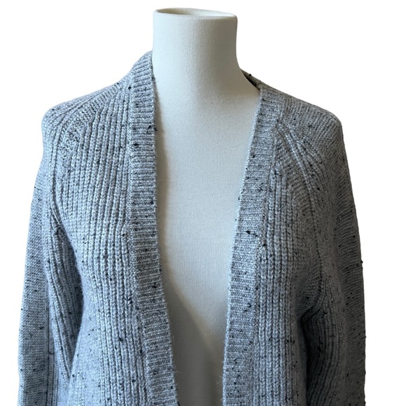 KUHL IDA CARDIGAN SWEATER POCKET OPEN FRONT GRAY SPECKLED KNIT BLEND SOFT COZY S - Picture 3 of 12